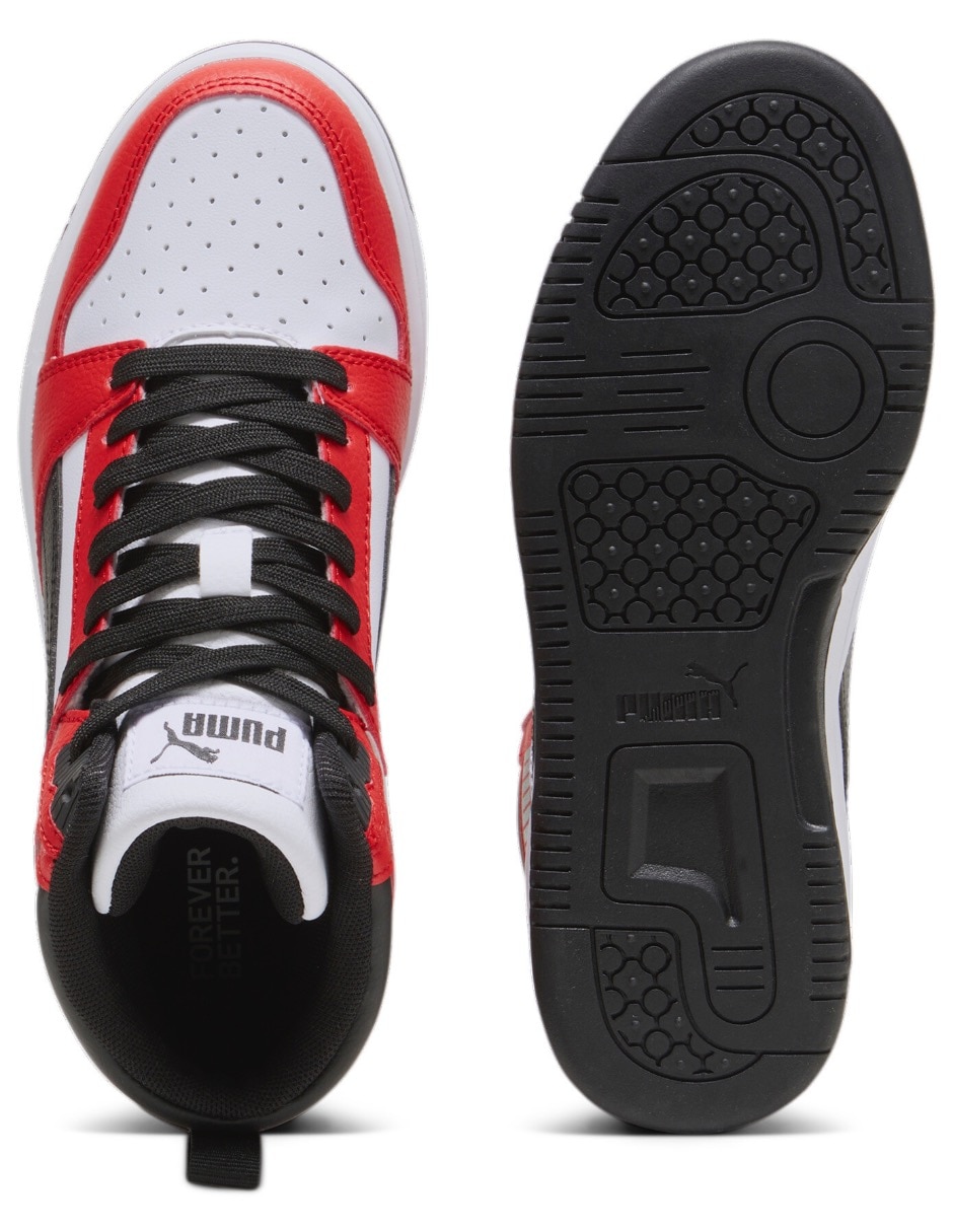 Tenis Puma Rebound V6 Mid Jr unisex para entrenamiento