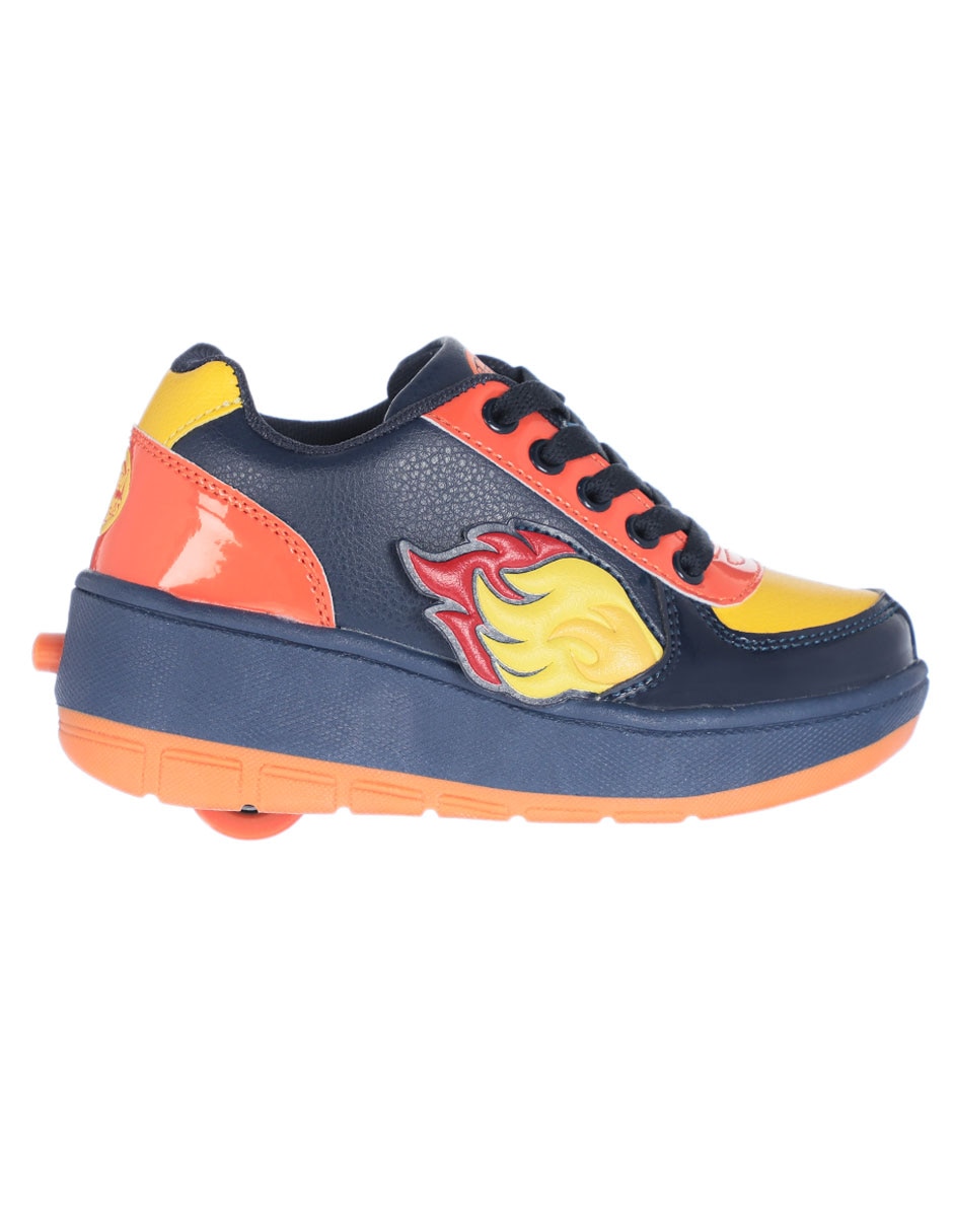 Tenis con ruedas Speed Roller para niño Fire Roller