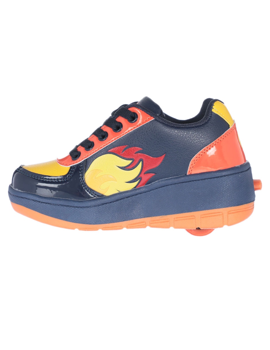 Tenis con ruedas Speed Roller para niño Fire Roller