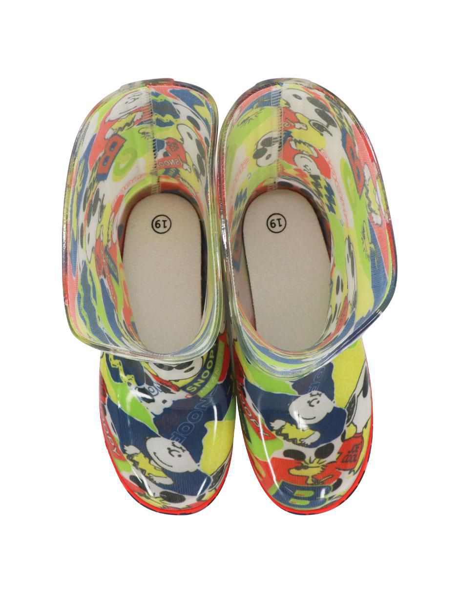 Bota de lluvia Snoopy para niño