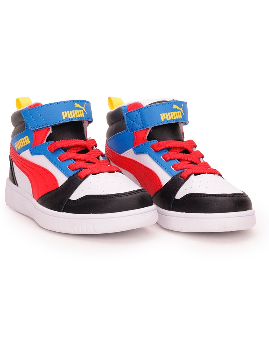 Tenis Puma para niño Rebound V6 Mid Ac Ps