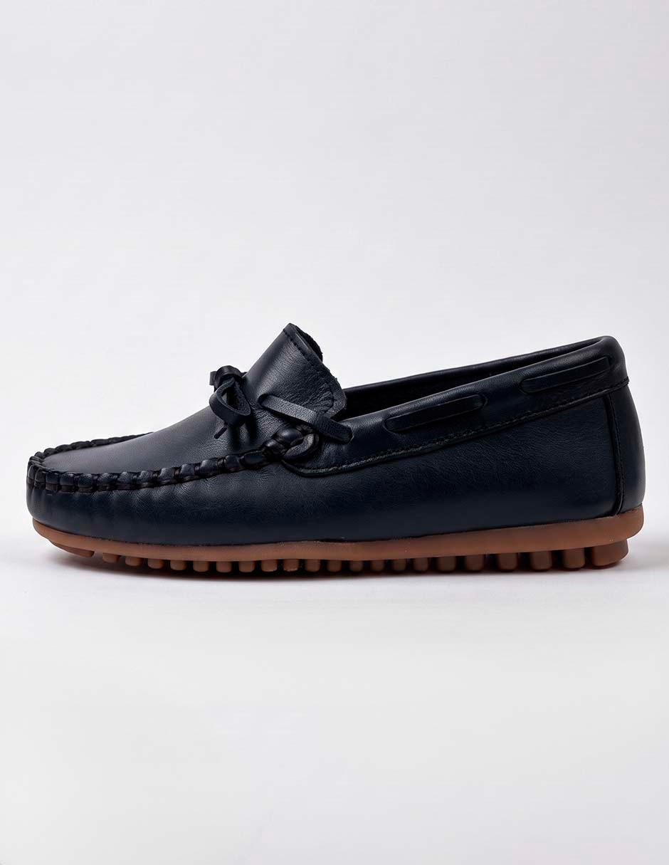 Mocasín de piel para niño