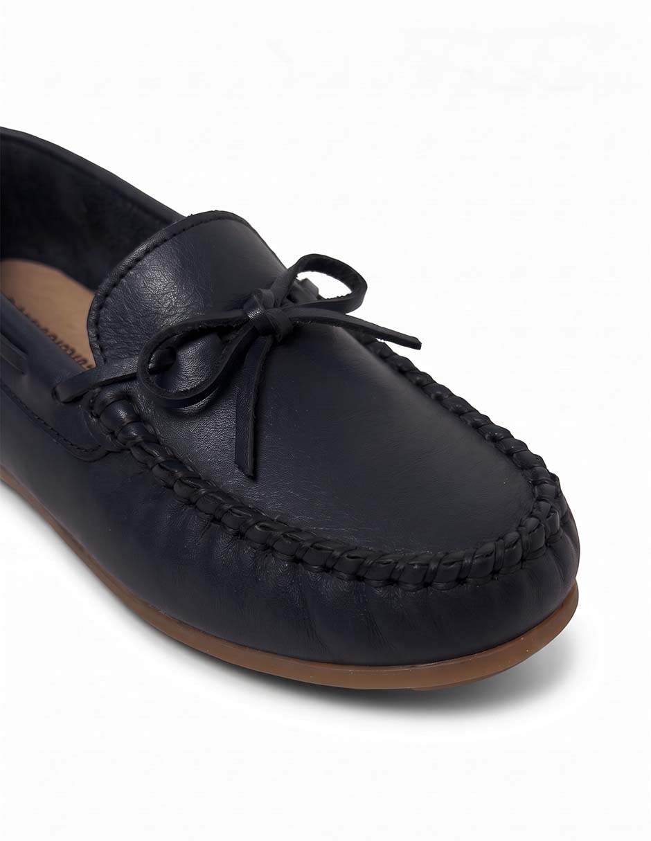 Mocasín de piel para niño