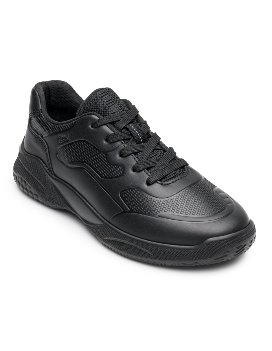 Zapato flexi escolar de piel para niño
