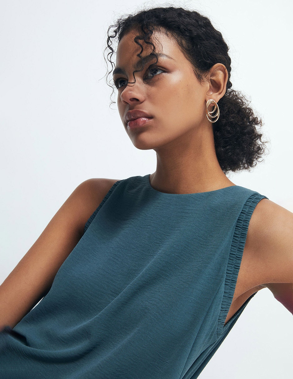 Vestido cropped casual para mujer 4