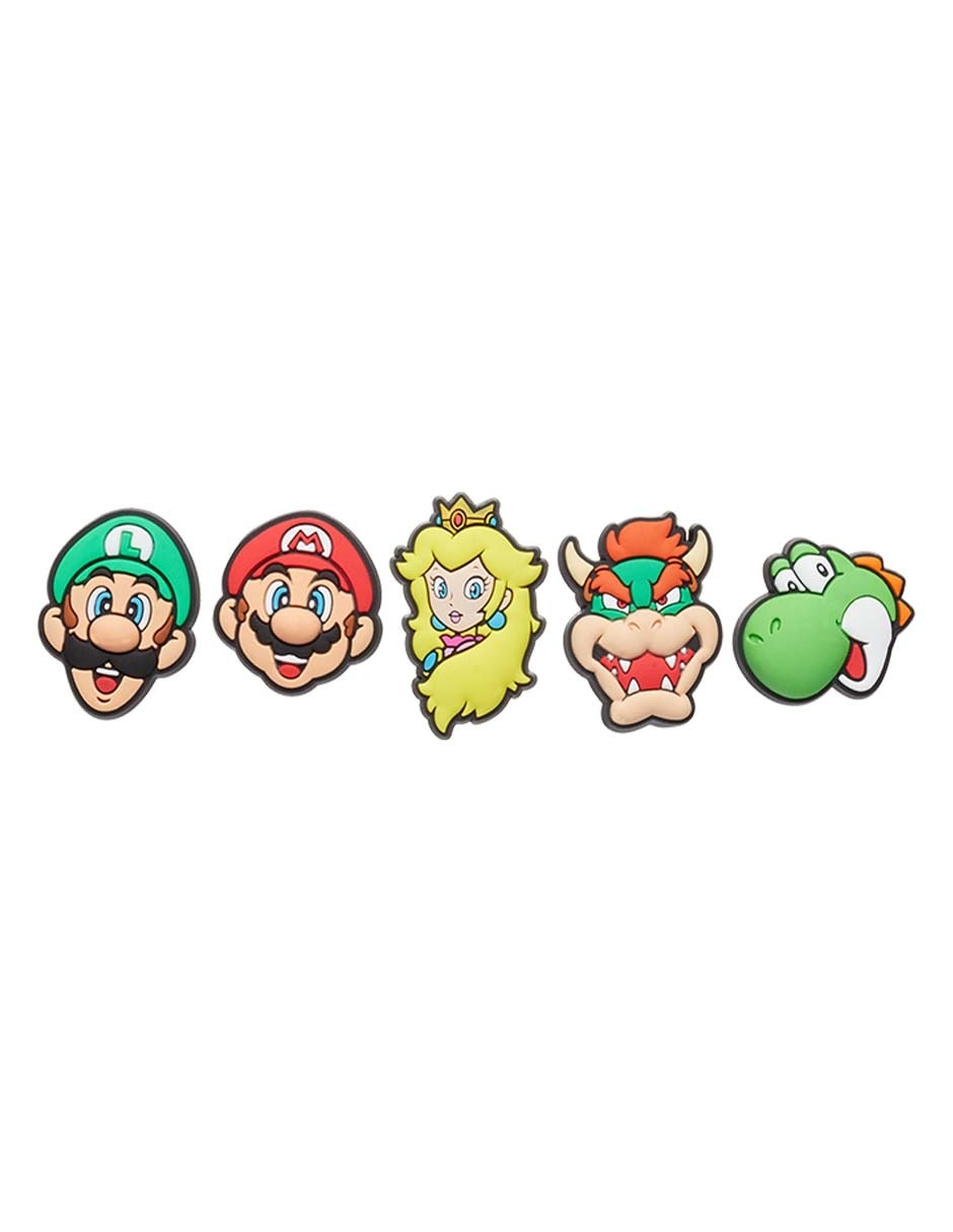 Goma jibbitz super mario 5 pack mario bros 4
