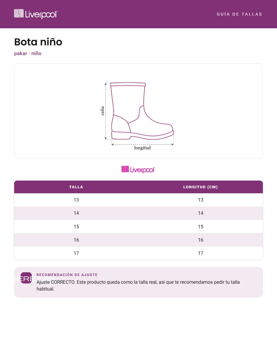 Bota para niño