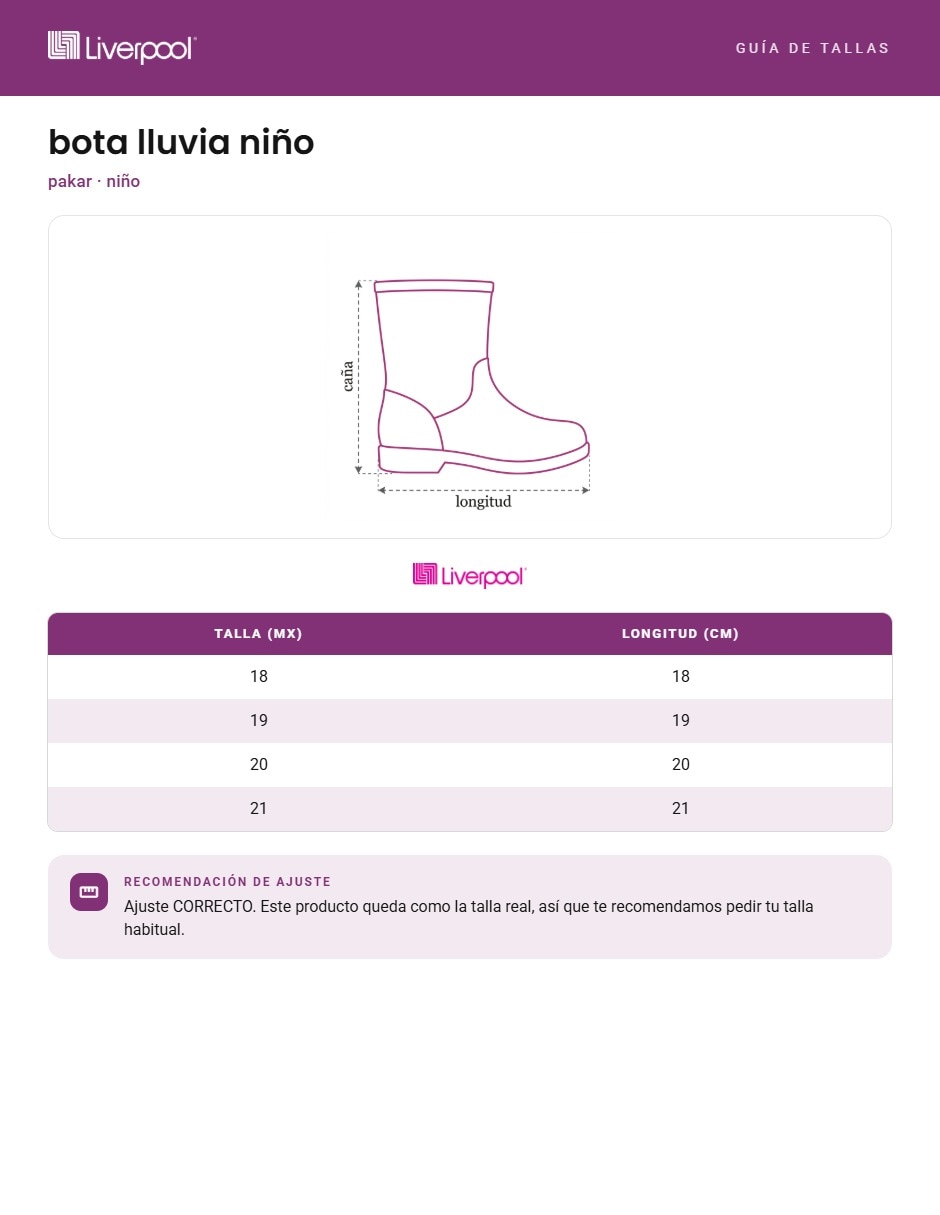 Bota para niño