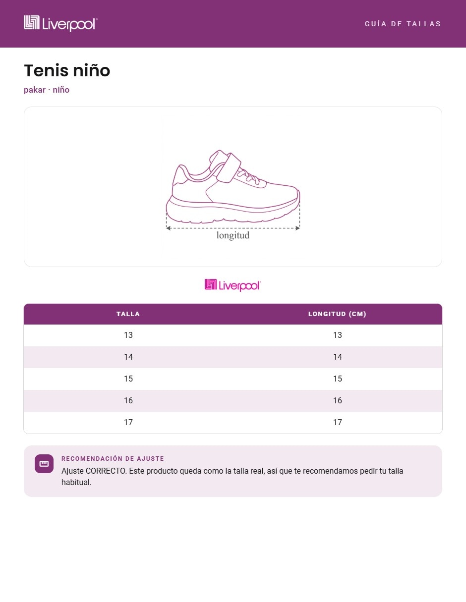 Tenis para niño